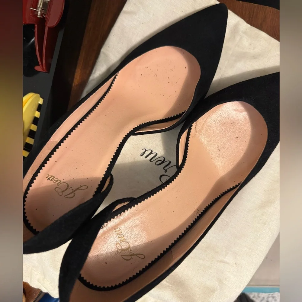 Black suede j crew heels - Picture 2 of 5